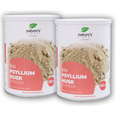 Nature´s Finest BIO Psyllium husk powder 2 x 250 g – Hledejceny.cz