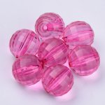 Akrylové korálky broušené - tmavě růžová - ∅ 8 mm - 10 ks – Zboží Mobilmania