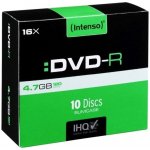 Intenso DVD-R 4,7GB 16x, slimbox, 10ks (4101652) – Sleviste.cz