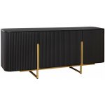 Interior De Gatsby 160 cm masiv mango černá / zlatá KMD46432 – Zboží Mobilmania