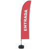 Roll up banner Jansen Display Beach Flag Budget Wind Complete Set Entrance Red Spanish, 1010 x 4305 mm