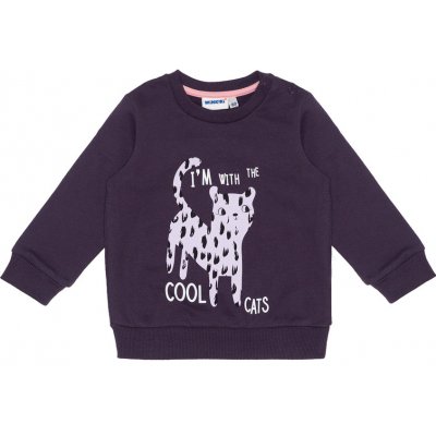 Winkiki Kids Wear dívčí fialová mikinka Cool Cats – Zbozi.Blesk.cz