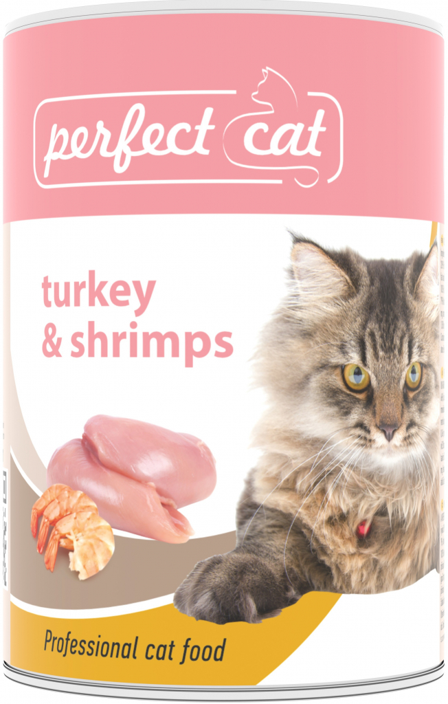 Perfect Cat Turkey&Shrimps krůtí&krevety 400 g