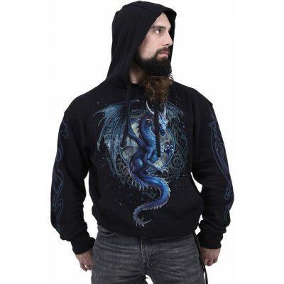 mikina s kapucí SPIRAL STORM DRAGON černá – Hledejceny.cz