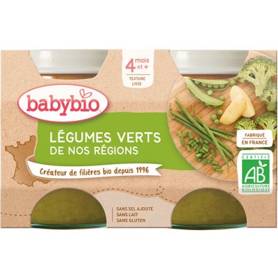 Babybio Zelená zelenina 2 x 130 g – Zboží Dáma