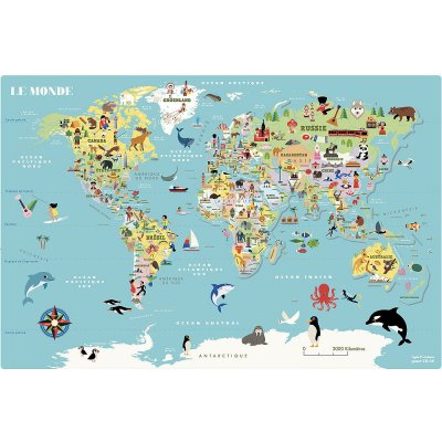 Vilac magnetická mapa světa Ingela – Hledejceny.cz