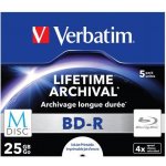 Verbatim BD-R 25GB 4x, printable, jewel box, 5ks (BR200144) – Zboží Mobilmania