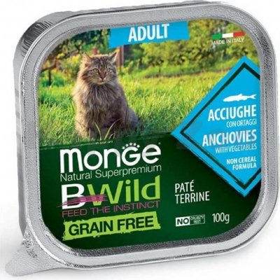Monge BWild Grain Free Adult Ančovičky 32 x 100 g – Zbozi.Blesk.cz
