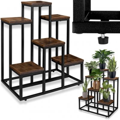 TZB Stojan na květiny Belgar hnědý/černý – Zbozi.Blesk.cz