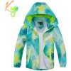 Dětská bunda KUGO B2848 Chlapecká jarní podzimní bunda zelinkavá