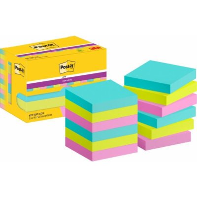 Bloček samolepicí 3M Post-it, 47,6x47,6 mm, Cosmic, 3 barvy, 12x90 lístků – Hledejceny.cz