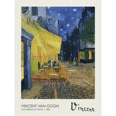 Plakát, Obraz - Kavárna Terasa v noci, Vincent van Gogh, 30 × 40 cm – Zbozi.Blesk.cz