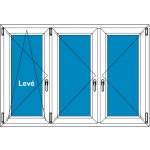 Aluplast Plastové okno Ideal 4000 Trojkřídlé se sloupky 200x120 Bílá - Dekor – Sleviste.cz