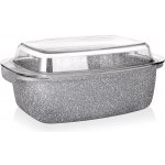 Banquet Pekáč s nepřilnavým povrchem Granite 32,5x21x11 cm 5,7 l poklice – Zboží Mobilmania