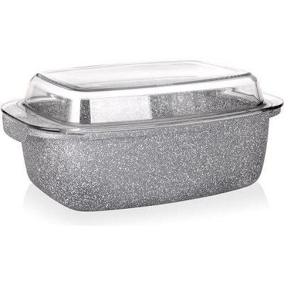 Banquet Pekáč s nepřilnavým povrchem Granite 32,5x21x11 cm 5,7 l poklice – Zbozi.Blesk.cz