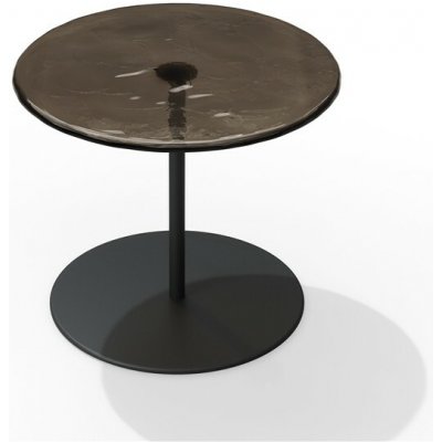 Tribu Mare kulatý 48 cm, výška nohou v balení 40 a 50 cm, rám hliník wenge, deska sklo dusk – Hledejceny.cz