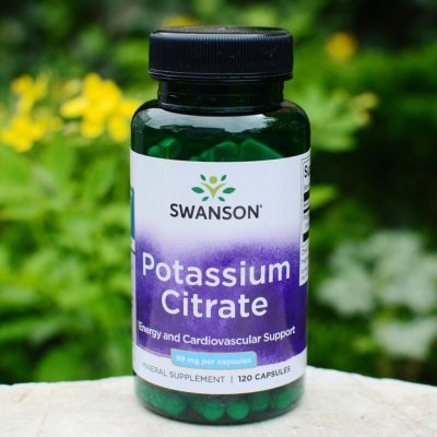 Swanson Potassium Citrate Citrát Draselný 99 mg 120 kapslí – Hledejceny.cz