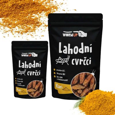WormUP Lahodní Cvrčci Kari 20 g – Hledejceny.cz