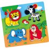 Dřevěná hračka Viga puzzle s úchyty ZOO