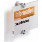 Durable Informační dveřní tabulka Crystal Sign, 105 x 148 mm – Zboží Dáma