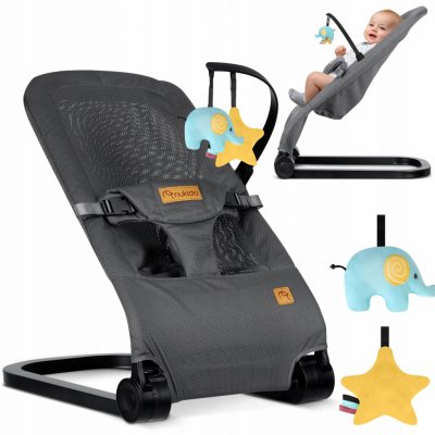 Nukido NK-52 Houpací křeslo s hračkami - šedé – Sleviste.cz