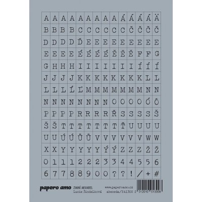 PAPERO AMO ♥ Samolepky - ZIMNÍ AKVAREL / Abeceda malá – Hledejceny.cz