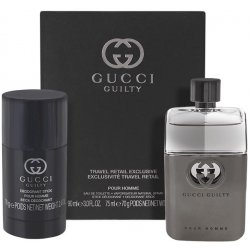 Gucci Guilty Pour Homme EDT 90 ml + balzám po holení 50 ml + deostick 75 ml dárková sada