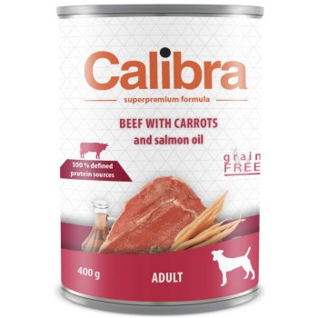 Calibra Dog Adult hovězí s mrkví 400 g