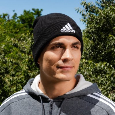 adidas beanie Cuf black/white – Zboží Mobilmania