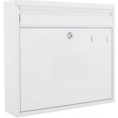 Rottner Teramo poštovní schránka bílá | Cylindrický zámek | 36 x 32 x 8 cm