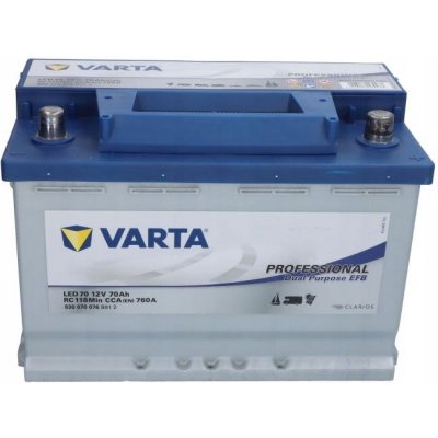 Varta Professional Dual Purpose EFB 12V 70Ah 760A 930 070 076 – Zboží Živě