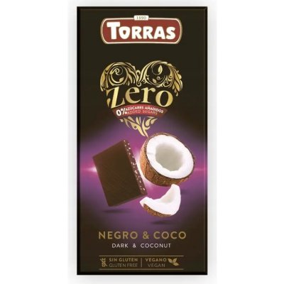 Torras Hořká čokoláda s kokosem 125 g – Zboží Dáma