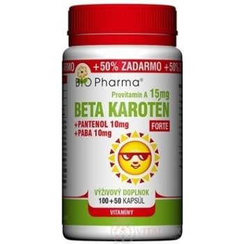 BIO Pharma Beta karoten 15 mg Forte 150 kapslí