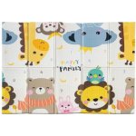 KIK KX4503_2 Vzdělávací skládací oboustranná pěnová podložka zvířata/ulice – Sleviste.cz