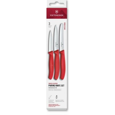 Victorinox Swiss Classic 3 ks rovné/vroubkované ostří červené – Zboží Dáma
