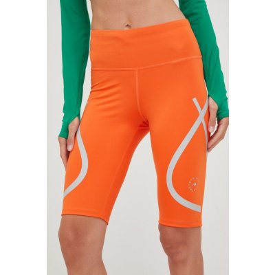 adidas Běžecké šortky by Stella McCartney s potiskem high waist oranžová – Zboží Mobilmania