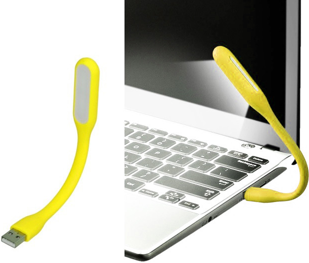 VAKOSS USB lampa pre notebook 6 LED LC 7006Y žltá
