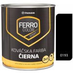 Chemolak FERRO COLOR EFEKT kovářská matná antikorozní barva na kovy 0,75L černá – Sleviste.cz