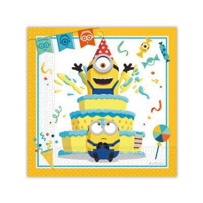 Procos Papírové ubrousky Mimoni Padouch přichází 20ks 33x33cm – Zboží Dáma