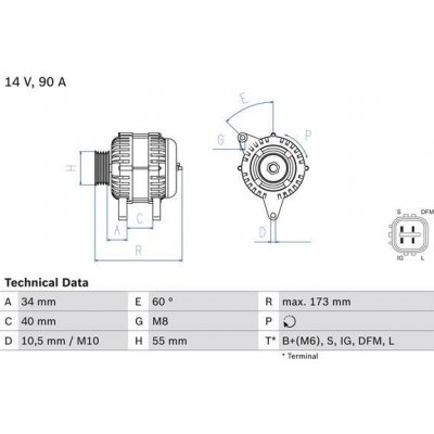 Alternátor BOSCH 0 986 046 110 – Zbozi.Blesk.cz