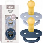 Bibs Colour dudlíky přírodní kaučuk 2ks Dusty Blue / Steel Blue – Zboží Dáma