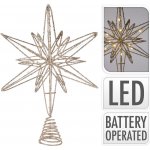 MAXMIX špička na stromek 20LED HVĚZDA 33cm CHAMPAGNE ZLA 0.19 Kg – Zboží Mobilmania