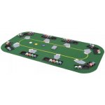 vidaXL Skládací pokerová deska na stůl 4dílná obdélníková zelená – Zboží Dáma