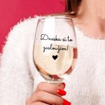 Ahome Sklenice na víno Dneska si to zasloužím 450 ml – Hledejceny.cz