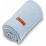 Sensillo Bavlněná pletená deka modrá – Zboží Mobilmania