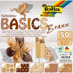 Folia Bringmann Origami papír Basics 80g/m2 20 x 20 cm hnědá 50 ks – Zbozi.Blesk.cz