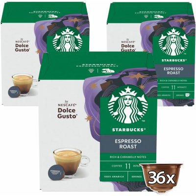 Starbucks Kávové kapsle espresso roast 3 x 12 ks – Zboží Mobilmania