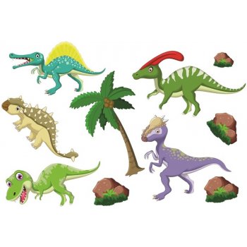 Xdecor Samolepky na zeď Set dinosauři 1 (60 x 40 cm)