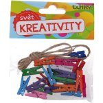 Kolíčky drěvěné 3 5 cm 15 ks a provázek – Zboží Dáma