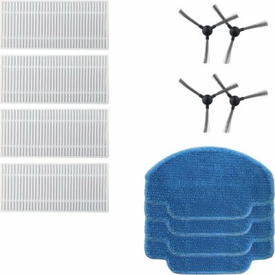 Mobilly Tesla IQ100, ETA Rover, ETA Torro filtry a mopovací textilie a kartáče boční 12 ks – Hledejceny.cz